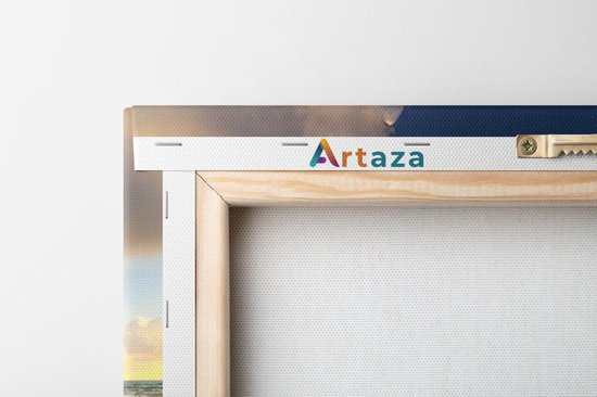 Artaza - Peinture sur toile - Bateau pirate sur la côte au coucher du soleil - 100 x 50 - Groot - Photo sur toile - Impression sur toile