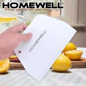 Homewell® Deegschaper Kunststof - Deegkrabber - Deegsteker - Deegsnijder - Spatel voor Taart, Beslag, Cake & Icing ORIGINEEL