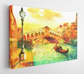 Canvas schilderij - Oil Painting - Venice, Italy  -     466212530 - 115*75 Horizontal