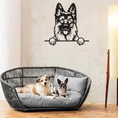 Hond - Duitse Herder - Honden - Wanddecoratie - Zwart - Muurdecoratie - Hout