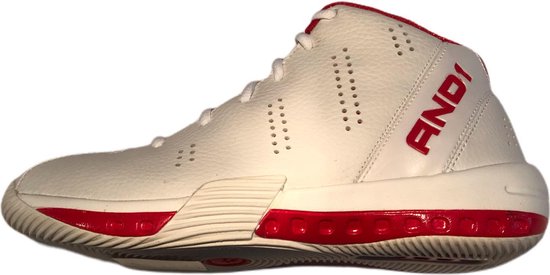 AND1 - Chaussure de basket - Rebel - Mid - Wit Rouge - Taille 38,5 | bol