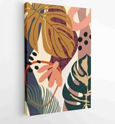 Canvas schilderij - Surface pattern design. Abstract art textile design with literature or natural tropical line arts painting 3 -    – 1857070777 - 50*40 Vertical