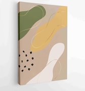 Canvas schilderij - Earth tones organic shape Art design for poster, print, cover, wallpaper, Minimal and natural wall art. Vector illustration. 4 -    – 1839106036 - 115*75 Vertic