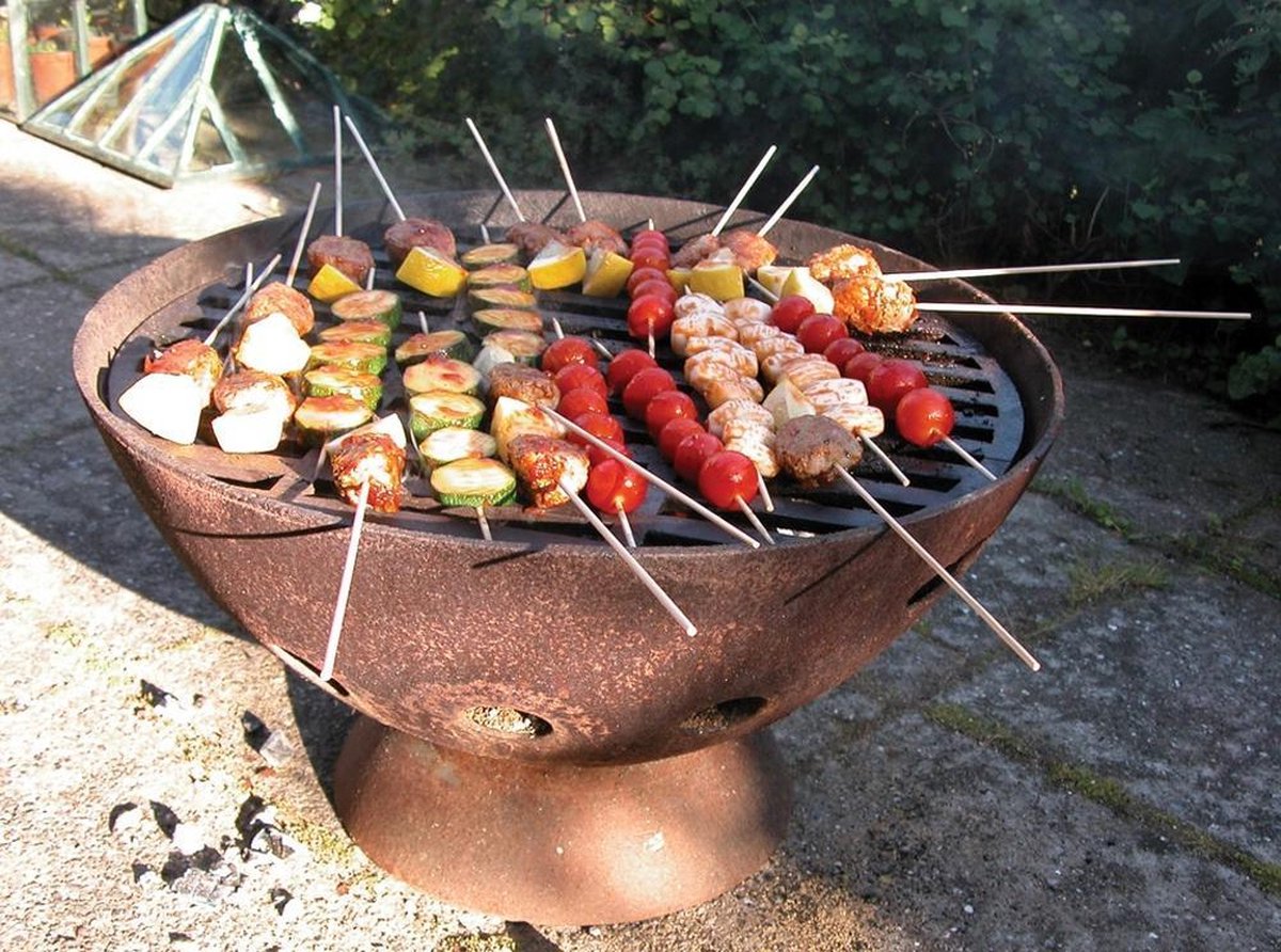 Esschert Design Barbecue et vasque à feu en fonte - 56 x 32 cm