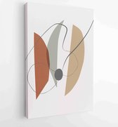 Canvas schilderij - Abstract organic shape Art design for poster, print, cover, wallpaper, Minimal and natural wall art. Vector illustration. 1 -    – 1834428151 - 50*40 Vertical