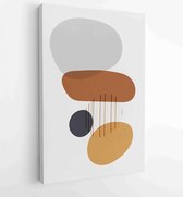 Canvas schilderij - Abstract organic shape Art design for poster, print, cover, wallpaper, Minimal and natural wall art. Vector illustration. 3 -    – 1834428166 - 40-30 Vertical