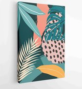 Canvas schilderij - Abstract organic shape Art design for poster, print, cover, wallpaper, Minimal and natural wall art. 1 -    – 1852841047 - 80*60 Vertical