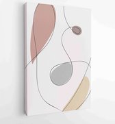 Canvas schilderij - Earth tones organic shape Art design for poster, print, cover, wallpaper, Minimal and natural wall art. Vector illustration. 1 -    – 1834692112 - 115*75 Vertic