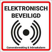 Alarm sticker elektronisch beveiligd 150 x 150 mm