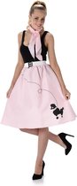 Karnival Costumes 50's Rok & Sjaaltje Carnavalskleding Dames Carnaval - Polyester - Maat L - Lichtroze - 2-Delig Rok/Nek Accessoire