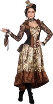 Wilbers & Wilbers - Steampunk Kostuum - Steampunk Industriele Revolutie - Vrouw - Bruin, Goud - Maat 46 - Carnavalskleding - Verkleedkleding