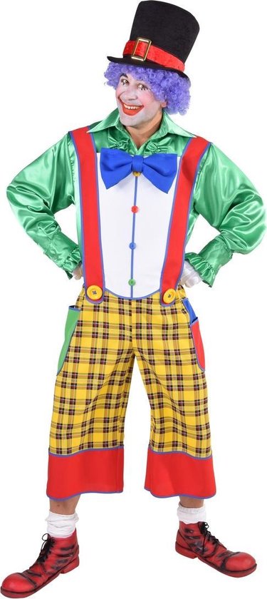 Magic By Freddy's - Clown & Nar Kostuum - Enorme Bonte Lol Broek Clown Man - rood,geel - Extra Small / Small - Carnavalskleding - Verkleedkleding