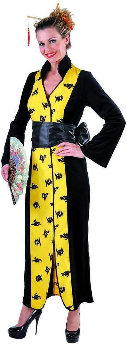 Afbeelding van product Magic by freddy  Aziatisch & Indisch Kostuum | Chinese Kimono Huanghe | Vrouw | XL | Carnaval kostuum | Verkleedkleding  - maat XL