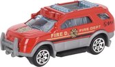 hulpdienstvoertuig Brandweerauto jongens 7 cm staal rood