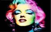 Denza - Diamond painting Marilyn Monroe 40 x 50 cm volledige bedrukking ronde steentjes direct leverbaar marilyn - icoon - pop - zanger - zangeres - fil ster