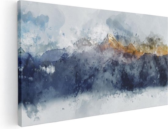 Artaza - Peinture sur toile - Art abstrait des Montagnes - 60x30 - Photo sur toile - Impression sur toile