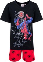 Spiderman - shortama - pyjama - zwart - rood - maat 98 - 3 jaar