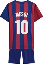 FC Barcelona Messi thuis tenue 21/22 - Messi voetbaltenue kids - Officieel FC Barcelona fanproduct - Messi shirt en broekje - maat 140
