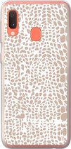 Coque Samsung Galaxy A20e - Animal Print - Rose - Serpent - Coque de téléphone en Siliconen