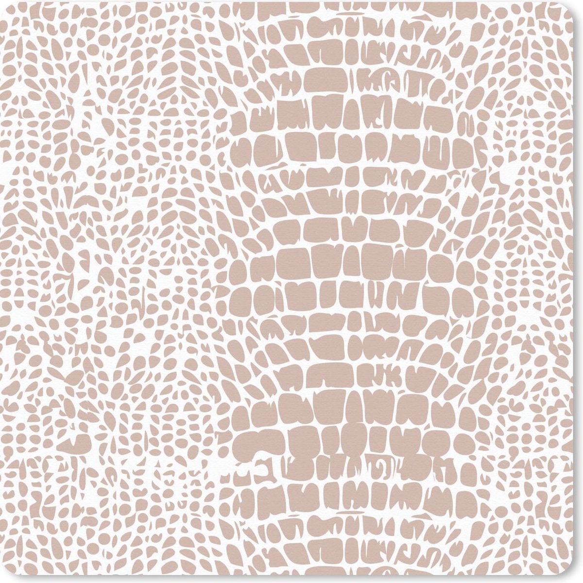 Muismat 20x20 cm - Mousepad Dierenprint - Slang - Pastel - Muismatten