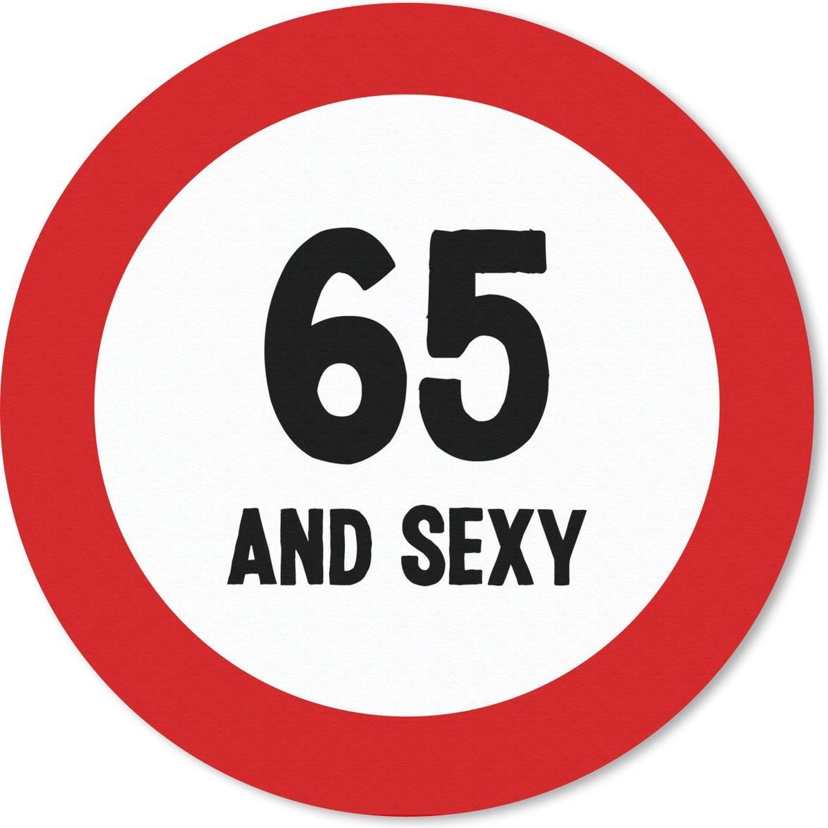 Muismat rond 30x30 cm - Mousepad Verjaardag - 65 Jaar - Simpel - Ronde muismatten