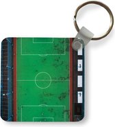 Sleutelhanger - Uitdeelcadeautjes - Veld - Voetbal - Groen - Plastic