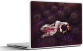 Laptop sticker - 12.3 inch - Lavendel - Vrouw - Bloemen