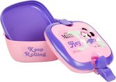 broodtrommel Minnie meisjes 2,5 liter PVC roze 3-delig