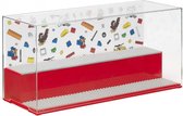 vitrine Iconic mini-figuren 38 x 18 cm polypropeen rood