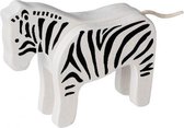 speelfiguur zebra zwart/wit 13x11x4 cm
