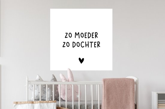 Stickers muraux - Film autocollant - Proverbes - Telle mère, telle fille - Citations - Maman - Fille - 80x80 cm - Film adhésif - Stickers muraux chambre d'enfant - Papier peint autocollant - Papier peint autocollant - Film autocollant