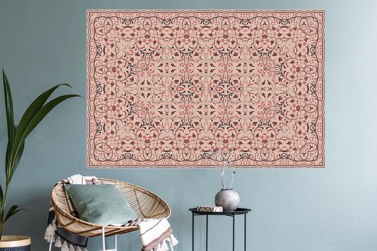 Stickers muraux - Film autocollant - Tapis persan - Tapis - Motifs - Rose - 120x80 cm - Film adhésif - Stickers muraux Chambre d'enfant - Papier peint autocollant