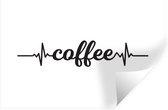 Muurstickers - Sticker Folie - Coffee - Spreuken - Quotes - Koffie - 30x20 cm - Plakfolie - Muurstickers Kinderkamer - Zelfklevend Behang - Zelfklevend behangpapier - Stickerfolie