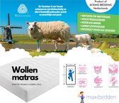 Wol Matras - 90x200 16cm - Winter warm & Zomer koel - Kindermatras - Texels wol