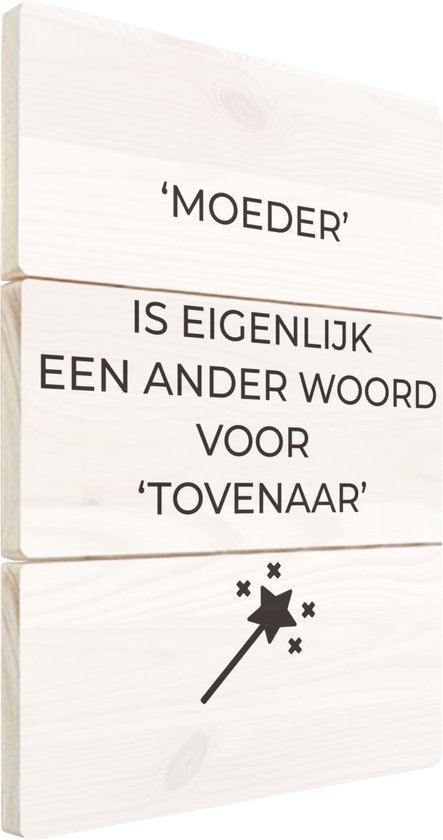 Lucky vonk Uitleg Canvas - Cadeau voor Moederdag – Ander woord voor tovenaar – Wit - 20x30 cm  | bol.com