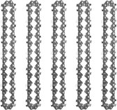Dakta® Zaagketting | 5 Stuks | Geschikt voor Elektrische Ketting Zaag | Kettingzaag | Zaag Blad | 4 Inch | Staal