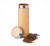 Thermofles 300 ml - Thermofles bamboe - keramiek en RVS