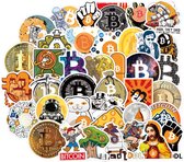 Bitcoin Stickers - 50 Stuks - To the Moon! - Laptopstickers - Laptop Stickers - Crypto  Sticker - HODL