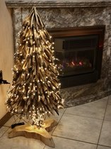 Kerstboom Hout LED-verlichting 120 cm hoog - Handmade Christmas Tree Ranting - Kerstboom - handgemaakt - gedroogd wortelhout - uniek - kerst - nieuwjaar - feestdagen - geschenk - c