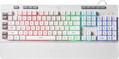RedragonK512W  Shiva Witte gaming toetsenbord - full size toetsenbord met polsondersteuning | Gaming toetsenbord sfeervolle RGB verlichting | 12 mediatoetsen - 6 extra macrotoetsen