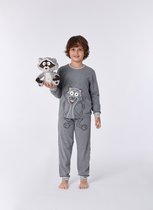 Woody  Jongens-Heren Pyjama Grijs 2A