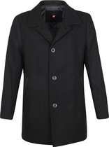 Suitable - Geke Coat Uni Zwart - 46 - Modern-fit