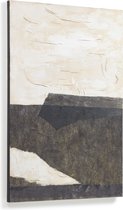 Kave Home - Schilderij Zanila zwart-wit canvas 60 x 90 cm