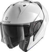 SHARK EVO ES BLANK Motorhelm Systeemhelm Wit - Maat S