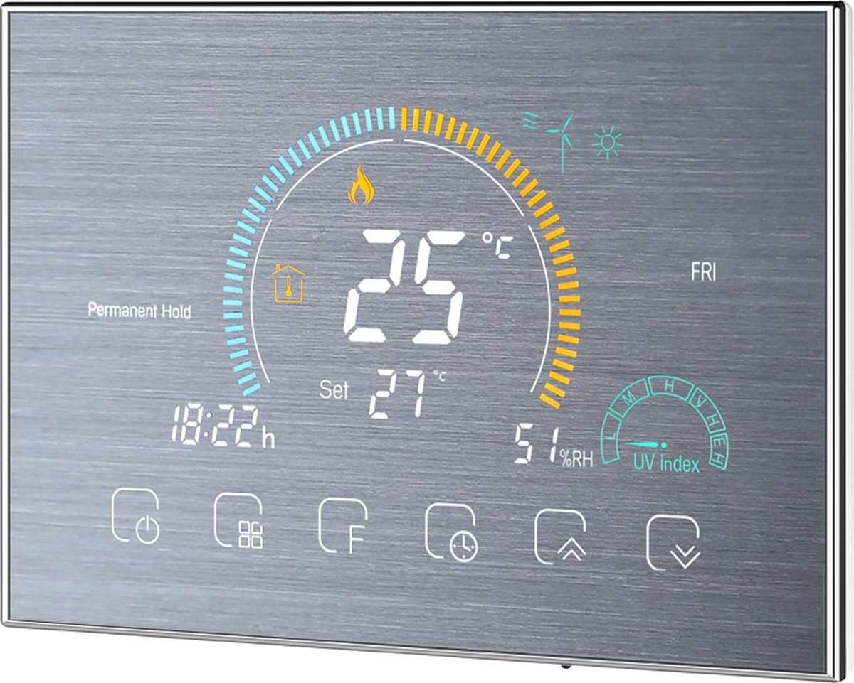 Luxiqo® Thermostaat Thermostaat Voor CV Kamerthermostaat Programmeerbare...