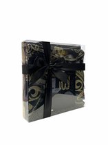 Geschenkset Tafta zwart met een Gebedskleed, Mushaf/Yasin boek en een parel tasbih
