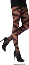 Pretty Polly Geo Sheer Tights - Black - One Size