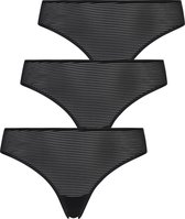 Hunkemöller String Onderbroek 3-pack Invisible string - zwart - Maat L