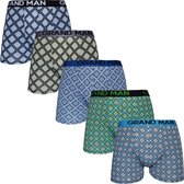 5x Boxershorts - Maat M - Grand man - Patroon in diverse kleuren - Boxershorts
