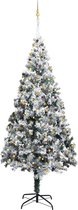 Huis en Tuin Depot Kunstkerstboom Met Led'S, Kerstballen En Sneeuw 400 Cm Groen